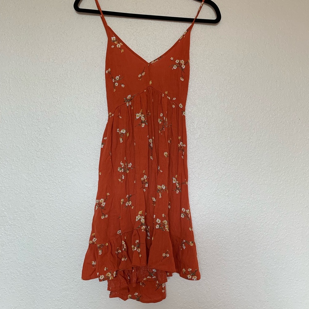 Burnt orange fall dress